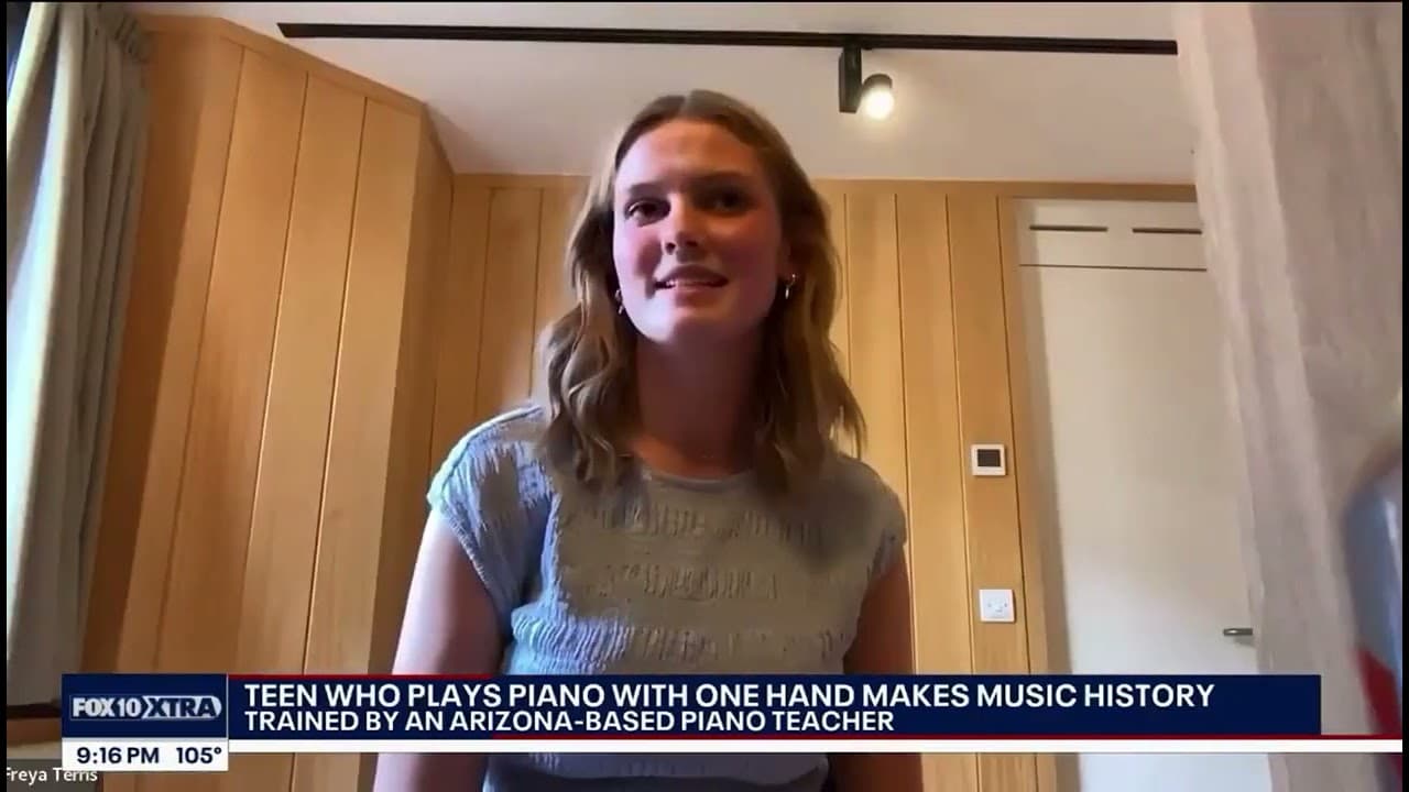 FOX10 Phoenix — Arizona Piano Teacher Helps Irish Teen Make One-Handed Music History