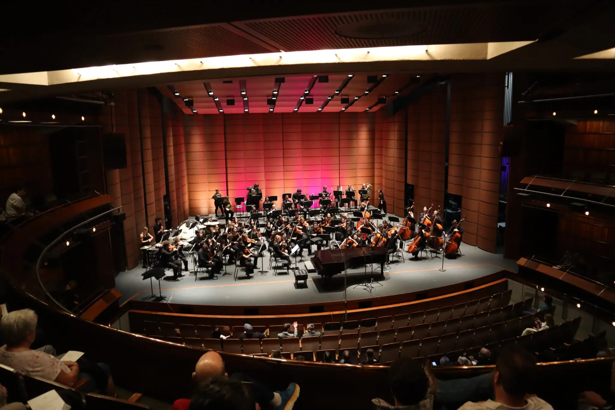 The ASU Symphony Orchestra on stage before the performance of Prokofiev's Piano Concerto No. 2