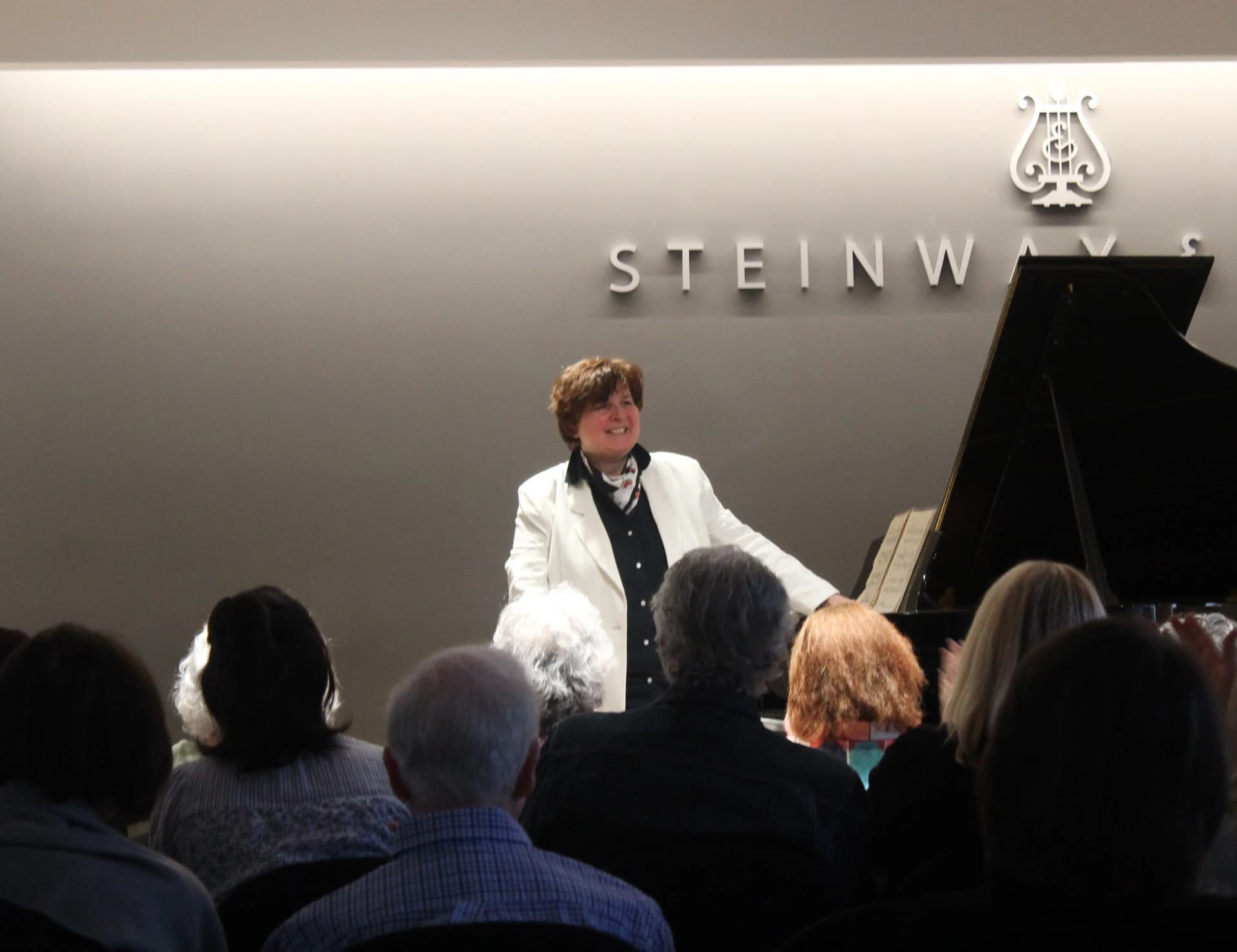 Sandrine Erdely-Sayo after her performance at Steinway Hall, Scottsdale