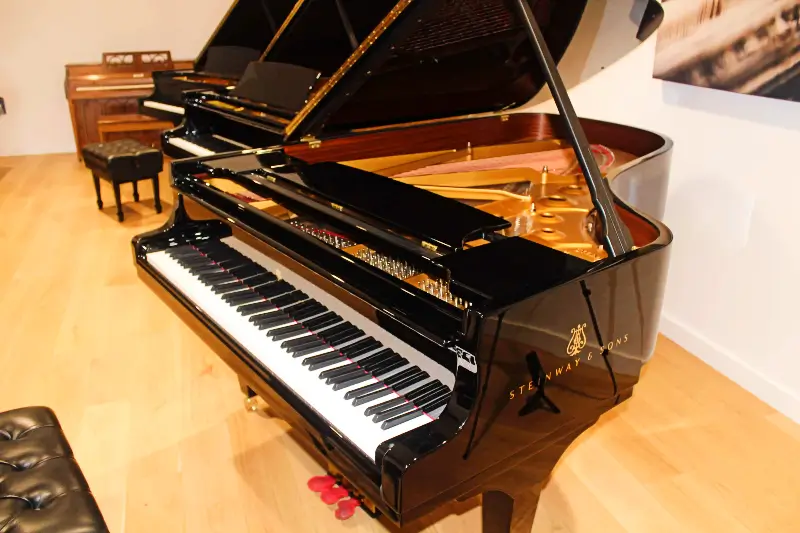 Steinway Model B piano displayed in the luxurious Scottsdale showroom