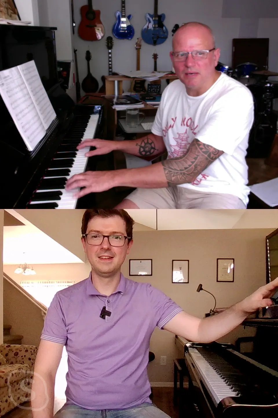 Gareth Hughes taking the best online piano lessons before achieving his Grade 5 Certificate